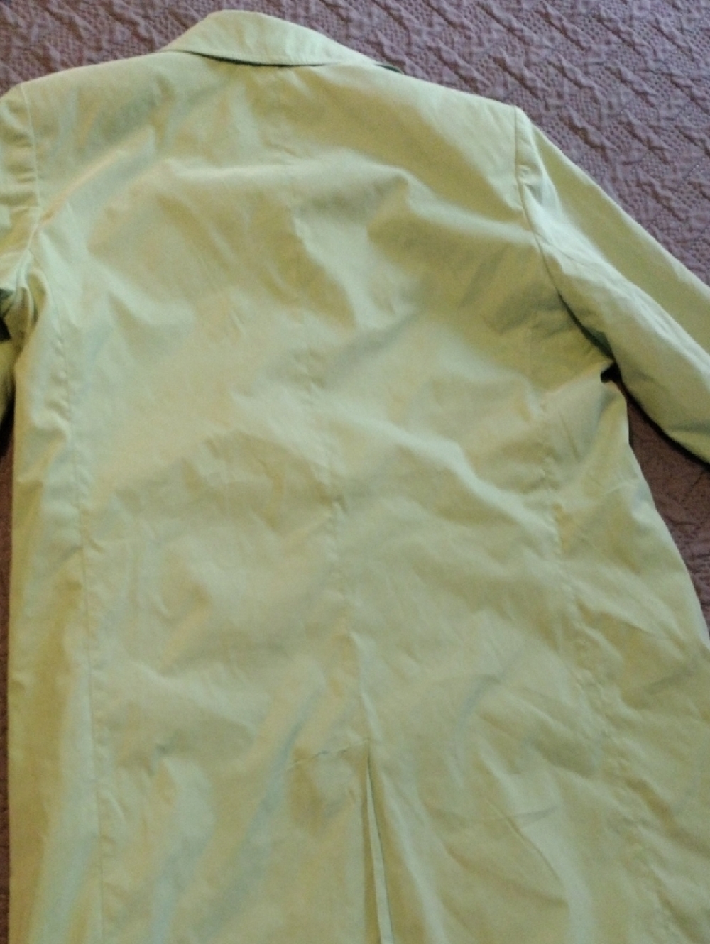 Talbots Mint Green Single-Button Trench Coat - Picture 16 of 16